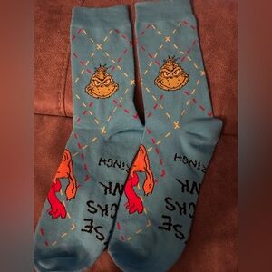 McDonald’s 2025 Grinch Blue Socks w/ McShaker bag & Grinch Salt